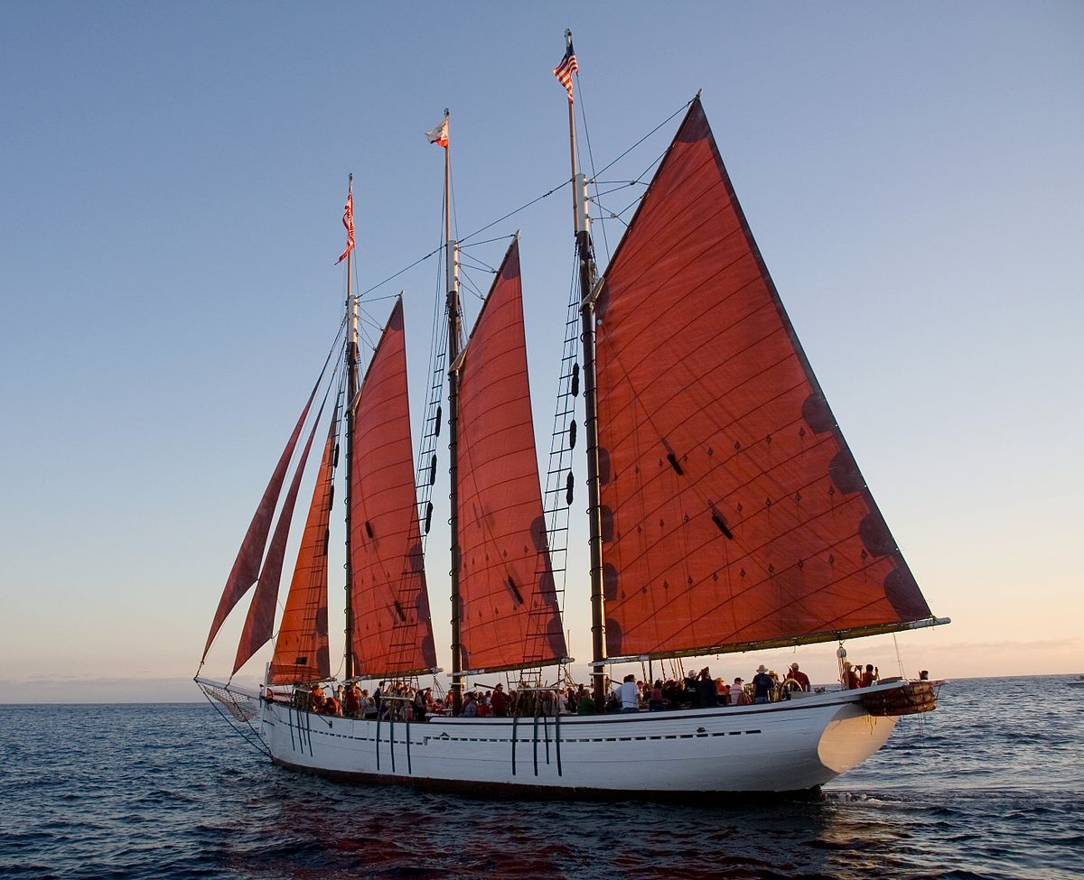 What is a 3 masted sailboat called?